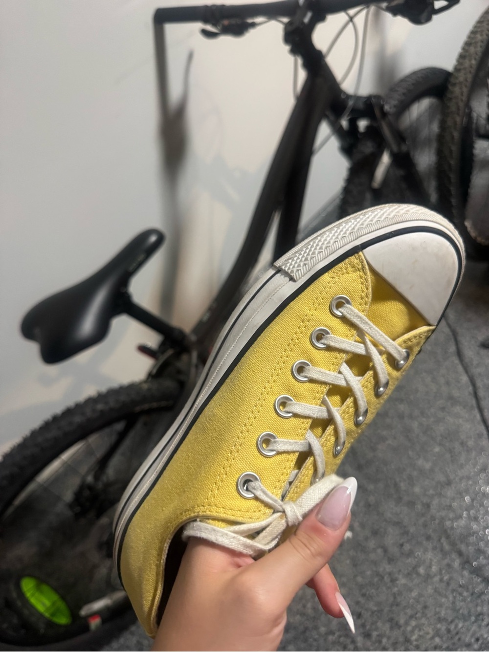 Converse Yellow Canvas Lace-Up Sneakers